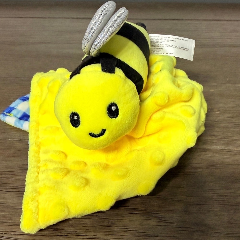 Walmart Parents Choice Minky Dot Bumblebee‎ Plush Lovey